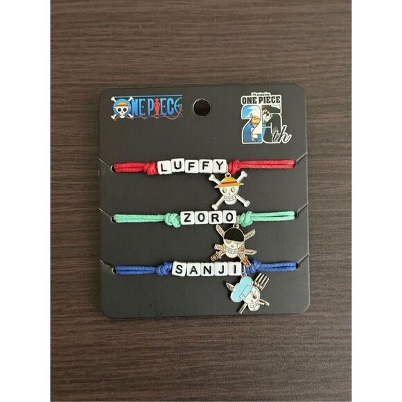 One Piece Monster Trio Charm Cord Bracelet Set - Picture 1 of 2